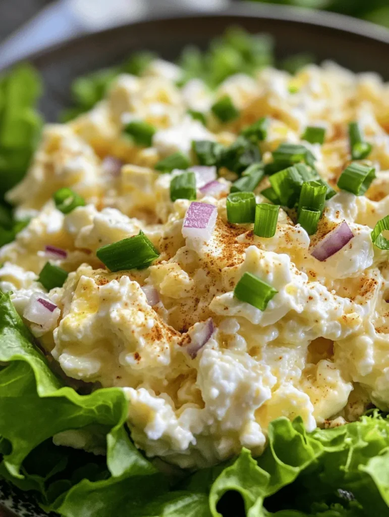 Welcome to the world of Cottage Cheese Egg Salad Delight, a dish that redefines the traditional egg salad experience. Whether you're preparing a quick lunch, a light dinner, or a dish for a gathering, this delightful salad is packed with flavor and nutrition. Combining the creamy texture of cottage cheese with the satisfying heartiness of hard-boiled eggs, this recipe stands out as a healthy, protein-packed option that caters to various dietary preferences.
